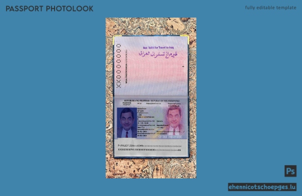 Beispielansicht für ein Passfoto der philippinischen Passversion 2
